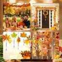 ckujjui 6 Pcs Fall Diamond Art Kits Sun Catcher Thanksgiving Maple Leaves Wind Chimes with Crystal Pendant Double Sided Kits for Adults Harvest Garden Hanging Ornaments(Maple Leaves)