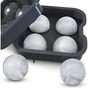 Housewares Solutions Froz Ice Ball Maker  Novelty Food-Grade Silicone Ice Mold Tray With 4 X 4.5cm Ball Capacity Housewares Solutions Froz Ice Ball Maker  Novelty Food-Grade Silicone Ice Mold Tray With 4 X 4.5cm Ball Capacity