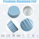 100Pcs Aluminum Cups with Lids,5oz Disposable Ramekin Baking Cups Muffin Liners Mini Pie Pans Foil Cupcake Containers for Christmas Party Wedding Party,Sky Blue