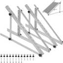 28" Solar Panel Mount Brackets Adjustable Solar Panel Tilt Mount Brackets for 50 / 100 / 200 Watts Solar Panel 2400Pa (Silver, 28, 2 Sets)