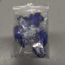 PATIKIL Clear Crystal Teardrop, 5 Pack 38mm Chandelier Prisms Parts Hanging Beads with 14mm Octagonal Bead for Chandeliers Decoration, Dark Blue