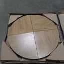 LITTLE TREE Round Dining Table for 4-6 People, 47 Inches Dining Room Table with Wooden Pedestal Base, Circle Kitchen Tables for Dining Room, Kitchen, Living Room, Oak