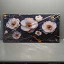 XEGTHOB Floral Wall Art Canvas - Abstract Flower Print Posters for Home Decoration, Living Room & Bedroom Wall Decor Framed 10x20 inch