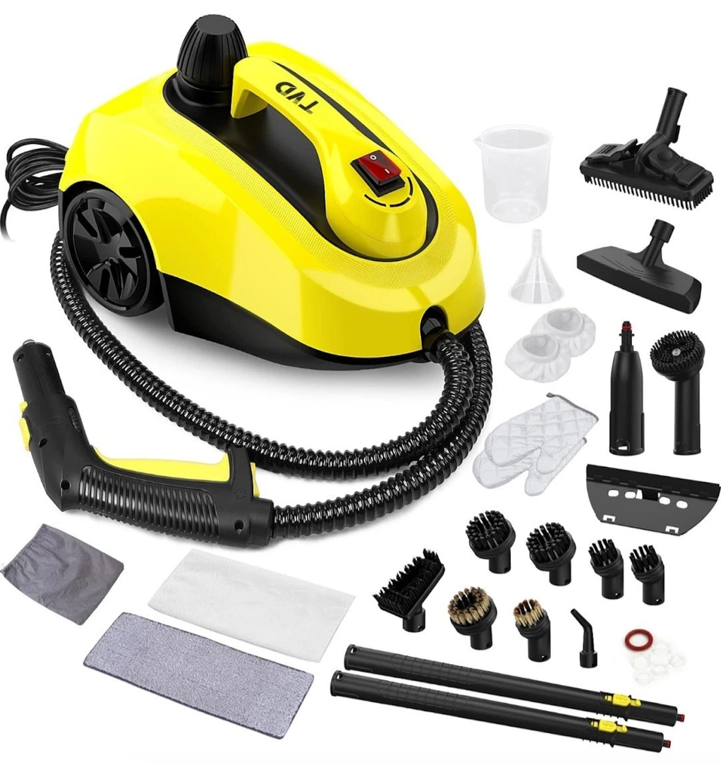 TVD Steam Cleaner, Steamer for Cleaning with 26 Accessories, Steam Cleaner for Home with 5M Extra-Long Power Cord for Home Floor Cleaning, Tile Detailing, Grout, Upholstery 