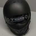 Full Face Motorcycle Helmet for Unisex-Adult Dirt Bike ATV Scooter Cruiser 3/4 Face Motocross Helmet Interchangeable Mouth Cover DOT Approved (Large, Matte Black)