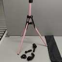 Mannequin Head Stand, Adjustable Wig Stand, Reinforced Metal Mannequin Head Stand for Cosmetology Hairdressing Training, Pink