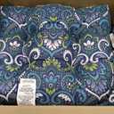 Arden Plush Indoor/Outdoor Rocking Chair Cushion Set, 18 x 20, Water Repellent, Fade Resistant, Tufted Cushion for Rocking Chairs Sapphire Aurora Blue Damask