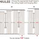 MIULEE 100% Blackout Curtains 108 Inch Long 2 Panels for Bedroom, Thick Luxury Faux Linen Black Out Curtain Room Darkening Back Tab Pleat Window Textured Drapes with Hooks for Living Room, Ivory