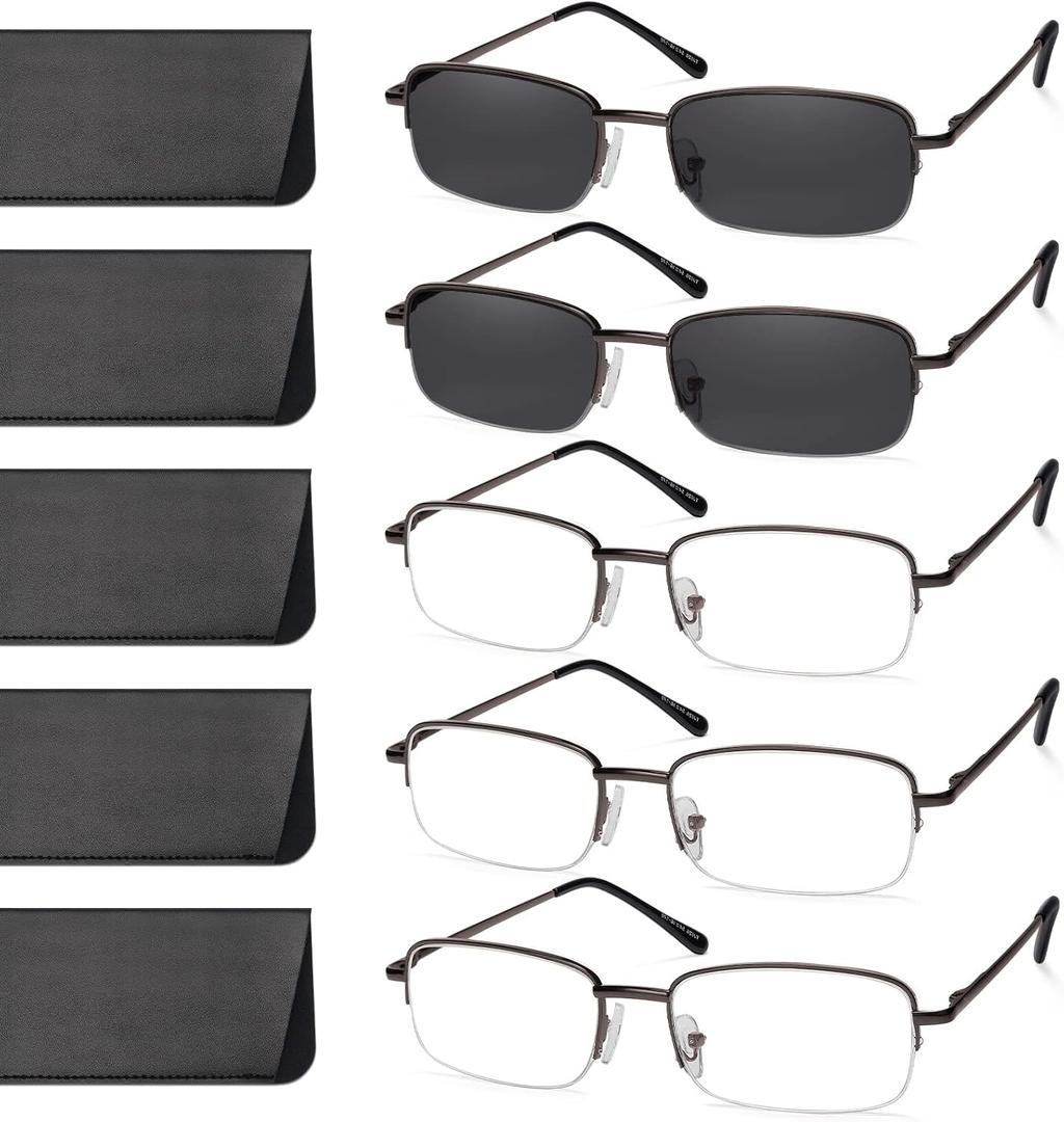 NOVIVON 1.5 Metal Reading Glasses Men - Durable Readers with Blue Light Filtering - Clear Vision