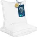 Utopia Bedding Bed Pillows for Sleeping Euro Pillows (White), Set of 2, Soft & Fluffy Pillow with Down Alternative Filling, Cooling, Hotel Quality, Gusseted Pillow for Back, Stomach or Side Sleepers, European