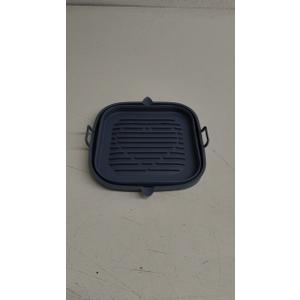 Silicone Air Fryer Liners Square - Reusable Airfryer Collapsible Basket - Easy to Clean Air Fryers Pot for 5.8 to 8 Qt Baking Tray Oven Accessories, 8.5 Inch Large (Blue)