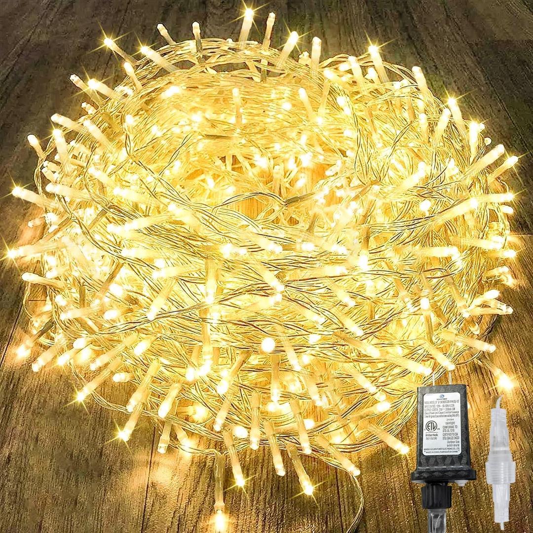 Outdoor Clear Wire | Warm White Christmas Lights