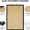 Hongkee 24x36 Frame, Black Wood Style - Display Posters 20 x 30 with Mat or 24x30 without Mat, Wall Mounting Horizontal and Vertical, 1 Pack