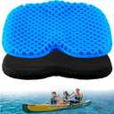Anti Slip Kayak Seat Cushion,Waterproof Gel Kayak Seat Pad Thicken Kayak Cushion with Black Non-Slip Cover for Sit in Kayak Seat,Kayak Accessories for Fishing Kayak (Blue)