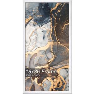 18x36 Picture Frame White Engineered Wood Wall Hanging