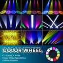 Moving Head DJ Lights 200W LED Stage Light Beam Spot 24 Rotating Prisms 14 Gobos 11Colors with Sound Activated DMX512 DJ Lighting for Wedding Party Show