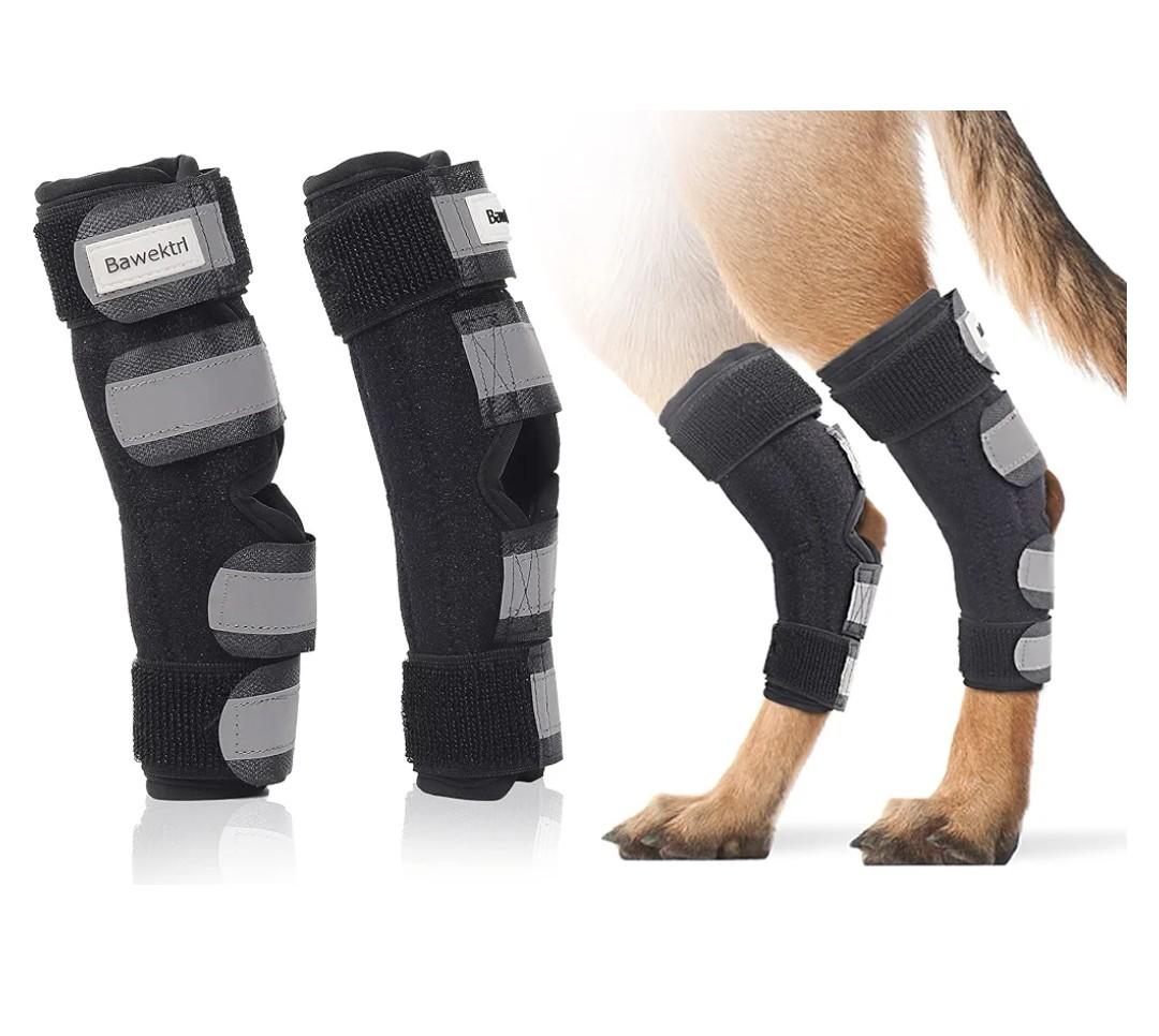 Dog Leg Braces for Back Legs,ACL Brace for Large Dogs Rear Legs, Joint Compression Warps Support for Hind Leg with Injury Sprain, Wound Care and Loss of Stability from Arthritis (1 Pair)
