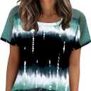 Magritta Women Mesh Sleeves Casual T-Shirts Summer Fashion See Through Blouses Tee  (S)