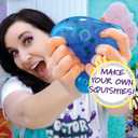 Doctor Squish: Squishy Maker, New Shiny Glitter Station Maker, Decorate with Confetti, Sparkles & Colored Ink, Variety of Sizes, Just Add Water to Make Your Own Slime, For Ages 8+