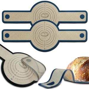 2PCS Silicone Bread Sling for Baking Sourdough, Complete Sourdough Starter Kit with Bread Lame, Dough Cutter, Proofing Basket, Silicone Baking Mat, and Sourdough Bread Baking Tools