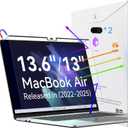 Peslv Magnetic Anti Blue Light Screen Protector for MacBook Air 13.6 Inch (2022-2024, M2, M3), Removable Glare Filter for 13" Mac Laptop Computer
