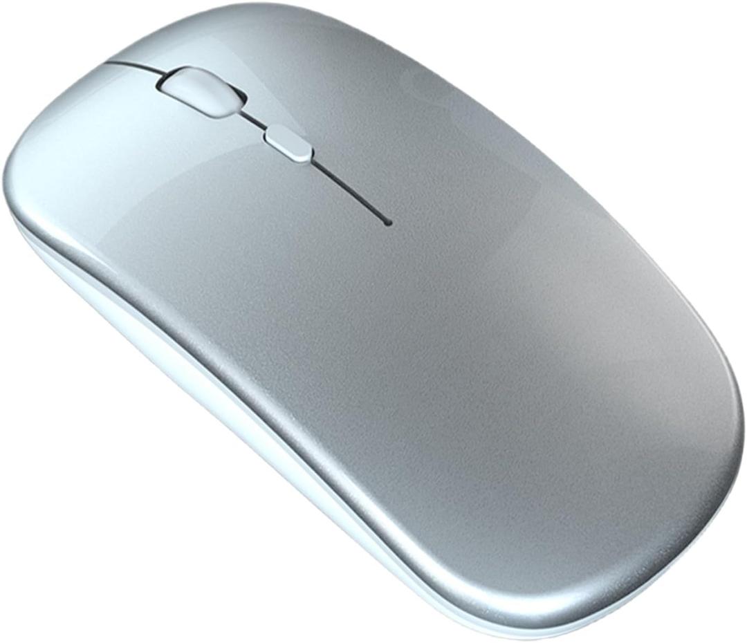 Wireless Mouse, 2.4G Slim Portable Computer Mouse with USB Receiver Quiet Silent Optical Laptop Mice for Notebook, PC, Laptop, Computer-Silver