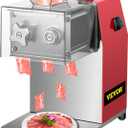 VEVOR Commercial Meat Cutting Machine, 551 Lbs/H 850W Meat Shredding Machine, 3.5mm Blade Electric Meat Cutter, Stainless Steel Restaurant Food Cutter, for Kitchen Supermarket Lamb Beef Chicken, Red