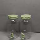 Havawish 2 Pcs 1 Gallon Plastic Beverage Dispenser with Spigot Clear Summer Kitchen Fridge Drink Dispenser for Parties Lemonade Juice Tea Beer Cold Water(Green,Cylinder)