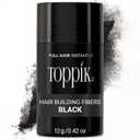 Toppik Hair Building Fibers, Black, 12g Fill In Fine or Thinning Hair Instantly Thicker, Fuller Looking Hair Black for Men Women