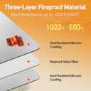 Heat Resistant Mat for Air Fryer, 21 x 24in Heat Resistant Mat for Countertop, Fireproof Silicone Countertop Protector Appliance Slider Hot pod for Air Fryer, Coffee Maker, Toaster, Oven (Grey)