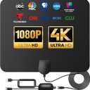 2026 Upgraded TV Antenna, 3600+ Miles Range Indoor/Outdoor Digital Antenna for Smart TVs and All Old TVs, HDTV Antenna for Local Channels with Amplifier, Supports 8K 4K 1080p  38ft Coax Cable