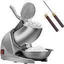 BI-DTOOL Shaved Ice Machine 380W Electric Ice Crusher Triple Blades Ice Crusher Shaver 286lbs/hr Snow Cone Machine 1500 RPM Stainless Steel Ice Shaver Ice Shaving Machine for Home and Commercial