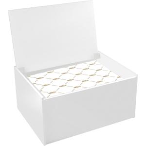 Watpot Acrylic Laundry Dryer Sheet Holder, Clear Dryer Sheets Container with Lid for Laundry Room, White