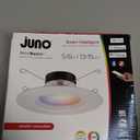 Juno RB56SC RGBW MW M6 RetroBasics Retrofit Smart Downlight, Switchable, RGBW, 5- to 6-Inch, Matte White