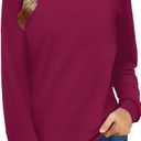 Arshiner Girls Shirt Casual Square Neck Long Sleeve Shirts Fall Winter Tunic Tops For Girls 5-12 Years (10-11 Years, Maroon)