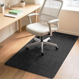 HomeMall Office Chair Mat for Hardwood and Tile Floor, Computer Chair Mat, Non-Slip Floor Protector, Under Desk Mat for Rolling Chair, Black(48"x36")