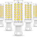 Ziomitus G9 Led Bulbs Dimmable 4000k Natural White,G9 40W 50W 60W T4 Halogen Replacement,No Flicker G9 6W AC120V Dimmable Neutral LED Bulbs for Chandelier Pendant Lighting,600 LM(5Pack)