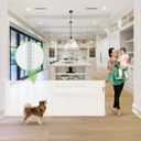 Reinforced 120 Inch Extra Long Retractable Baby & Dog Gate with Support Rods Prevents Crawling Under, 10 Ft Wide for Large Openings, Indoor/Outdoor Gate, White