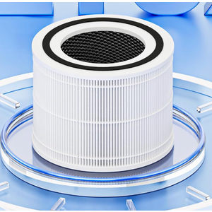 Core 300 Replacement Filter for LEVOIT Core 300 Core 300-P Core 300S Vortex Air Air Purifier, 3-in-1 H13 Grade True HEPA High-Efficiency Activated Carbon, Core 300-RF, 2 Pack, White (White - Air Purifier Filter)