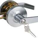 Heavy Duty Commercial Storeroom Door Lever, Grade 2 ADA Door Handle, Satin Chrome Finished, UL 3 Hour Fire Rated Ergonomic Lever for Store Room Door, 70mm Latch