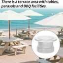 BOXOB 2 Sets Parasol Umbrella Hole Ring Plug and Cap Set, Transparent ABS Plastic Outdoors Patio Table Umbrella Hole Insert Patio Furniture Accessories for Outdoor Yard Garden