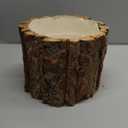 12 Pcs Wooden Vase for Centerpieces Woodland Table Decor Wooden Flower Vase Rustic Bark Stump Buckets Vintage Wood Planter Pots for Garden Party Wedding Window Home Farmhouse (Large)