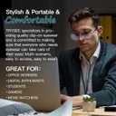 Trysee Blue Light Clip Ons for Glasses for Men Women Blue Light Blocker Fit Over Computer Glasses TS1007