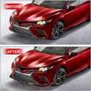 Black & Red Front Bumper Lip Compatible with 2021-2024 Toyota Camry SE, XSE, TRD - Splitter Under Chin Spoiler Body Kit - Not Fit for LE, XLE