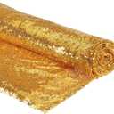 PATIKIL Sequin Fabric Gold Tone, 4 Yards Length 4.9 Feet Wide, Mesh Fabric Full Glitter Sequins Fabric Sewing