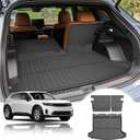 Cargo Liner with Backrest Mat Fit for Honda Prologue/for Chevy/Chevrolet Blazer EV 2024 2025 2026 - All Weather Cargo Mat with Back Seat Protector Prologue Accessories Trunk Mat Black