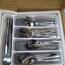 60-Piece Silverware Set with Organizer,AIVIKI Stainless Steel Flatware Set for 12,Cutlery Utensil Sets for Home Restaurant,Tableware Set Include forks spoons and knives,Mirror Polished,Dishwasher Safe