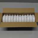 24 Pcs 3.9 Inch Christmas Blank White Ball Ornaments,12 Set Plastic DIY White Ornaments,Christmas Flat Disc Hanging Decors with 12 Hollow templates for Crafts,Parties Xmas Tree