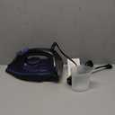 Home Steam 1500W Steam Iron & Vertical Steamer, 350ml Leak-Proof Tank, Auto-Off Safety, Burst of Steam, Self-Clean, Anti-Calc, Anti-Drip, Ceramic Soleplate Dark Blue