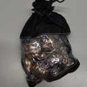 AuldHome Mercury Glass Finial Ornaments (Set of 12, Copper, Small); Distressed Metal Antique Style Christmas Tree Decorations; 1.3 to 2-Inch Size